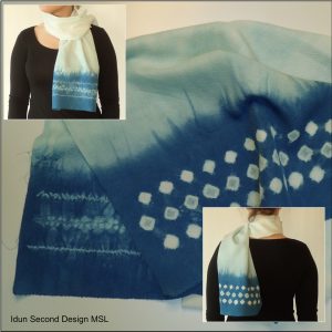 Sjal Indigo Shibori Ram 300x300