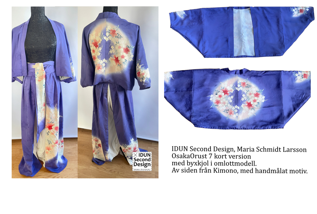 Plagg med rötter i Sverige och Japan lila byxkjol o jacka osaka kort