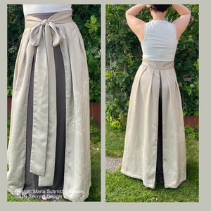 Skapa av siden från Japanska Kimono catjas kimonobyxor beige